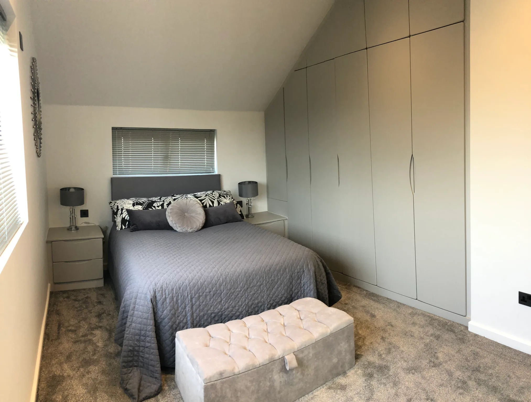 Fitted wardrobes in a master bedroom